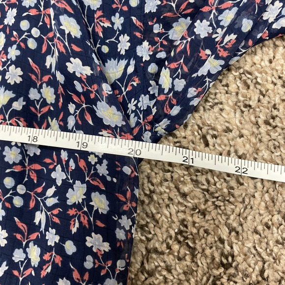 Madewell Women's Tie-Waist Midi Dress in Harvest Vine Navy Floral Size Large - Picture 8 of 10